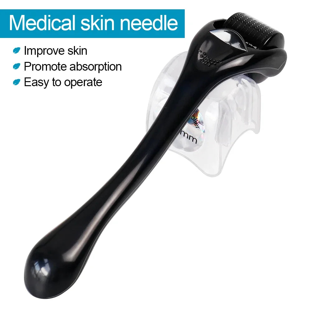 0.2/0.25/0.3mm 540 Microneedles Derma Roller for Hair Beard Grow Facial Skin Care Cosmetic Beauty Instrument for Women and Man