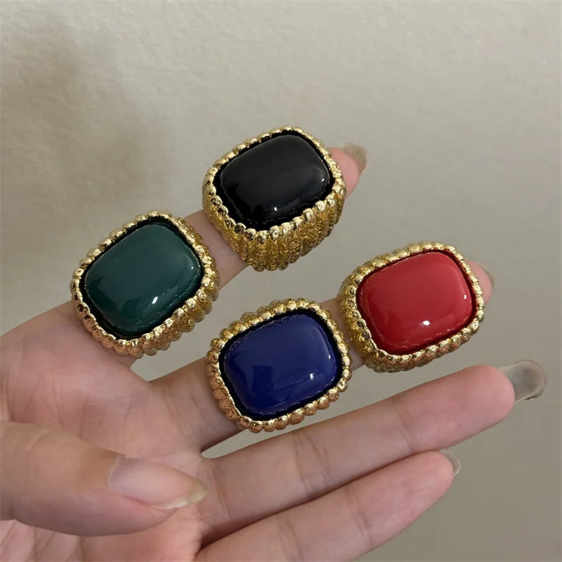 Xialuoke European American Style Design Stud Earringsfor Women'S Men Geometric Chunky Trendy Chunky Jewelry Gifts