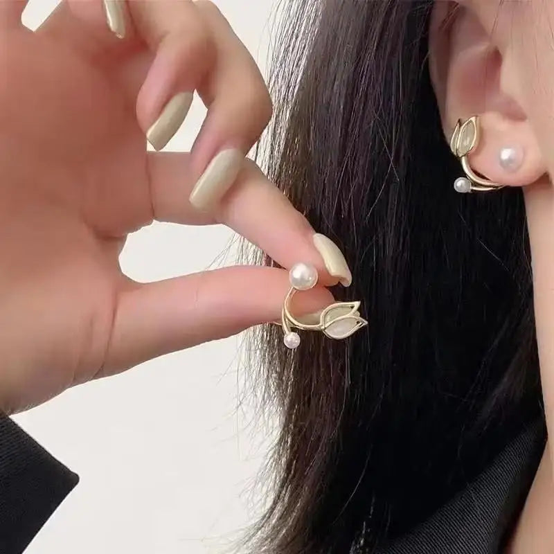 Korean Fashion Zircon Drop Earrings For Women'S Jewelry 2026 Trending New Luxury Women'S'S Geometric Hoop Earrings Pendientes Gifts
