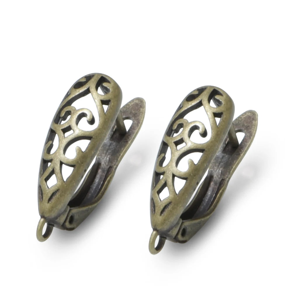 1 Pair New Antique Bronze Earrings Findings For Diy Woman Jewelry Earring Hooks Accessories Handmade Making Supplies