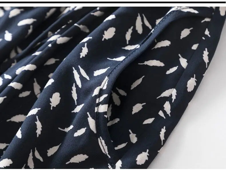 Cotton Silk Dress Women's Short Sleeved 2026 Summer New Ladies Slim Round Neck Temperament Beach Print Dresses