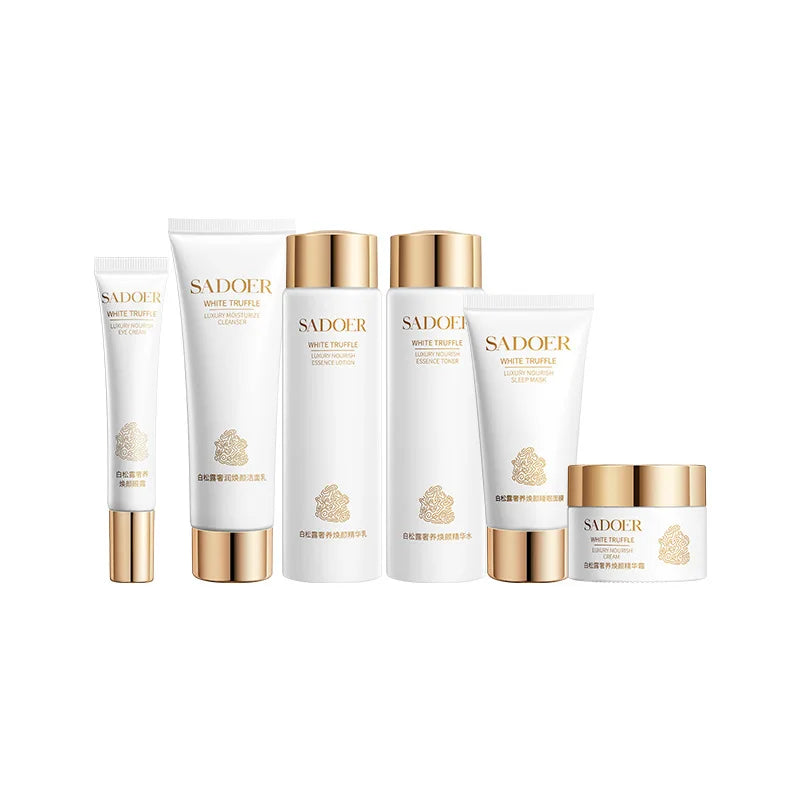 White Truffle Skin Care Six-Piece Set, Rich in Centella Asiatica Extract, Niacinamide and Other Skin-Beneficial Ingredients, Paired with Various Beautifying and Moisturizing Ingredients to Replenish the Skin's Moisture, Leavi