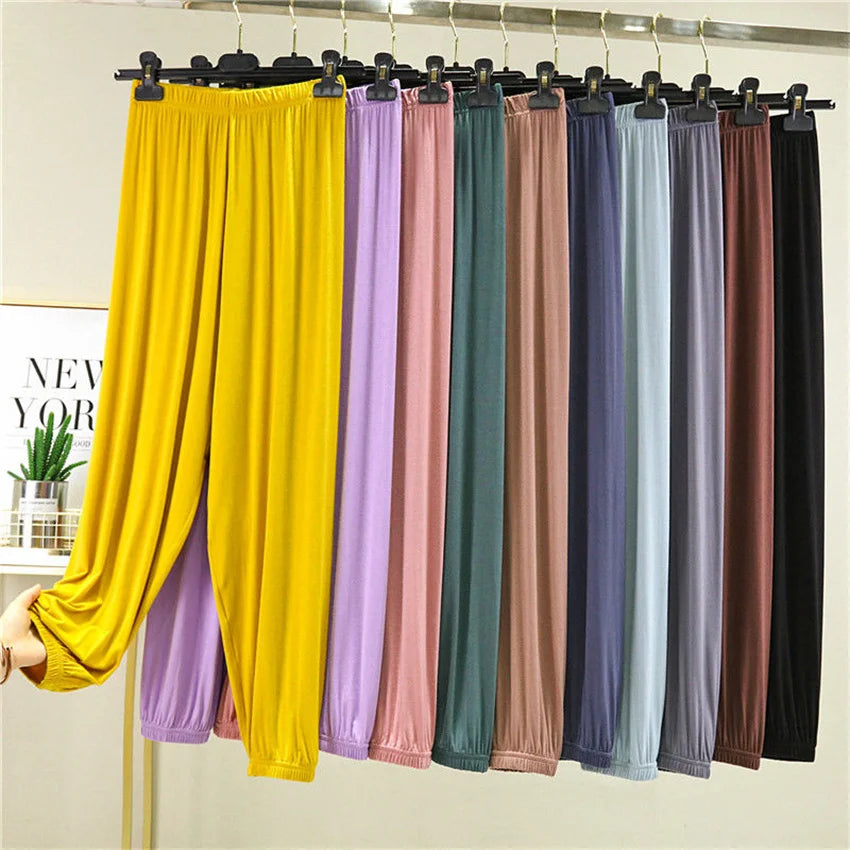 Women's Modal Harem Yoga Pants - High Waist Loose Casual Pants