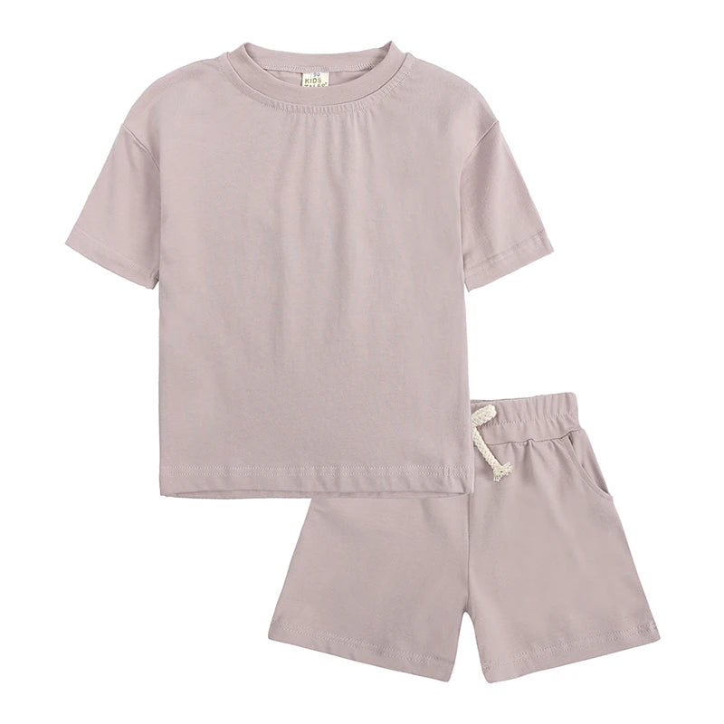 Kids Tales Unisex Children's Short Sleeve Top and Shorts Set