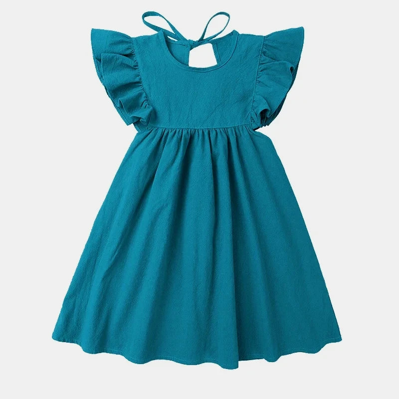 Girls Ruffle Princess Sundress  | Cotton  Party Dress