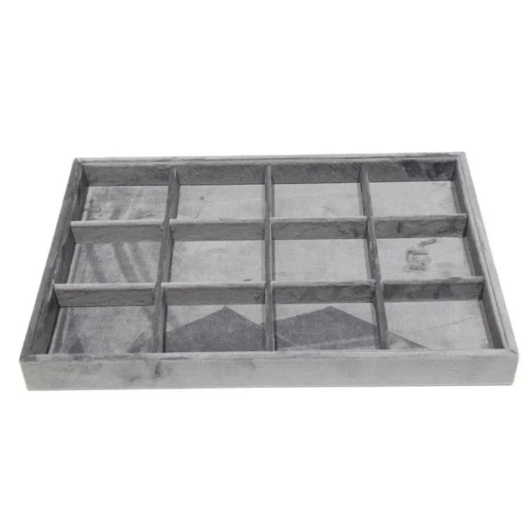 New Velvet Jewelry Tray | Ring Earring Necklace Organizer Case
