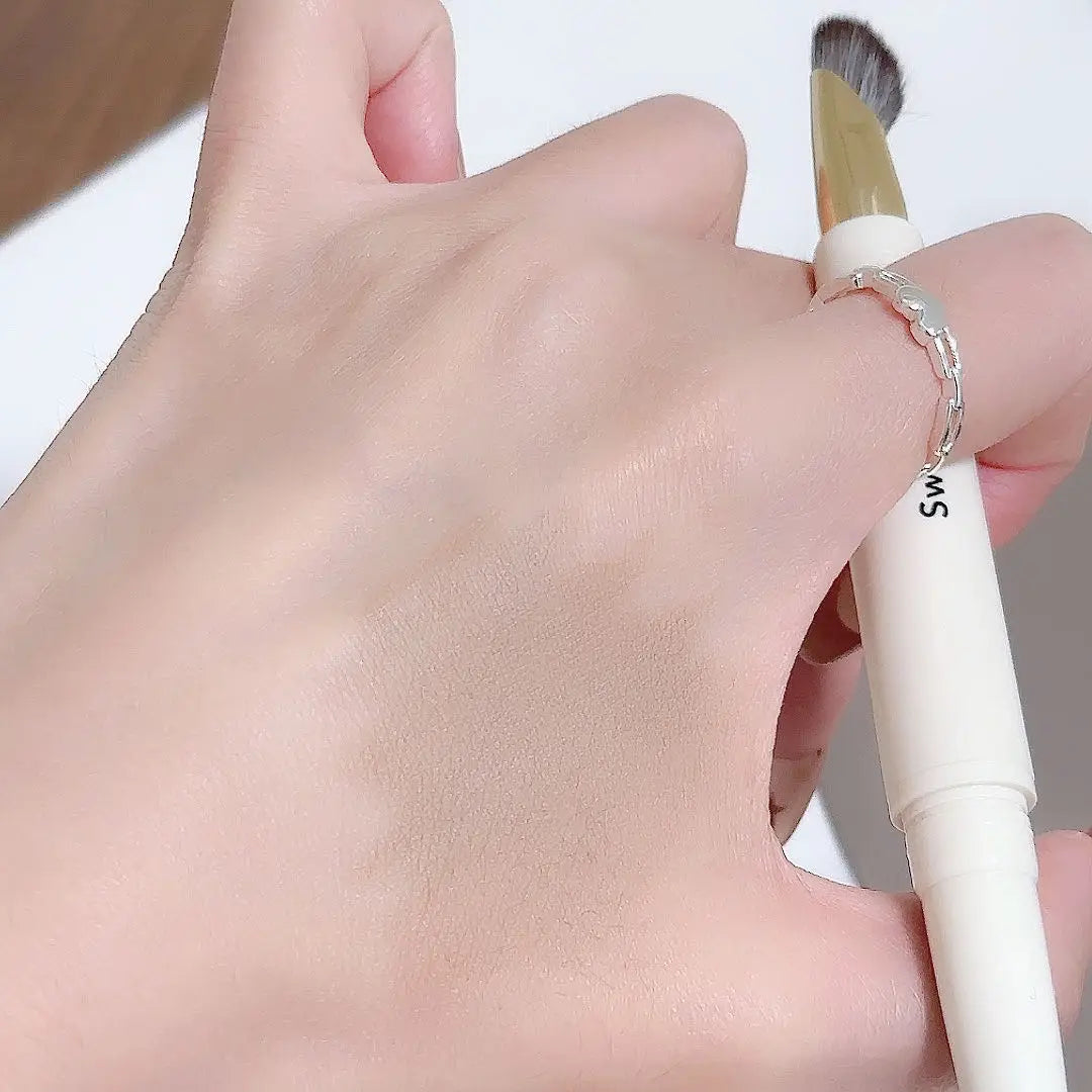 Dual-Ended Face Contour & Highlight Stick 3D Nose Shadow with Smudge Brush Silky Smooth Concealer Pen Natural Sculpting Makeup