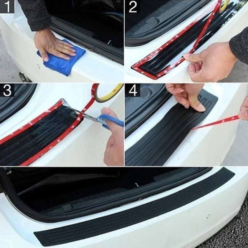 NEW Universal Car Trunk Door Sill Plate Protector Rear Bumper Guard Rubber Mouldings Pad Trim Cover Strip Car Accessories