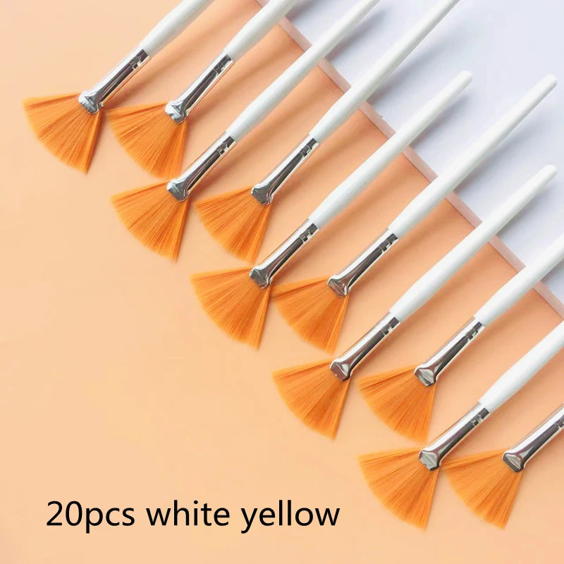 10/20/50Pcs Fan Shape Foundation Makeup Brushes Multifunctional Facial Mask Brush Essential Oil Women'S Beauty Makeup Tools Brush