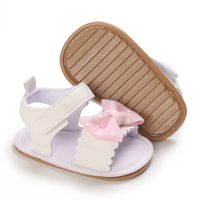 Infant Pre-walker Sandals,Girls Sweet Style Heart Bow Butterfly Decor Sandals,Soft Comfy Multi Color Summer Footwear 0-18 Months
