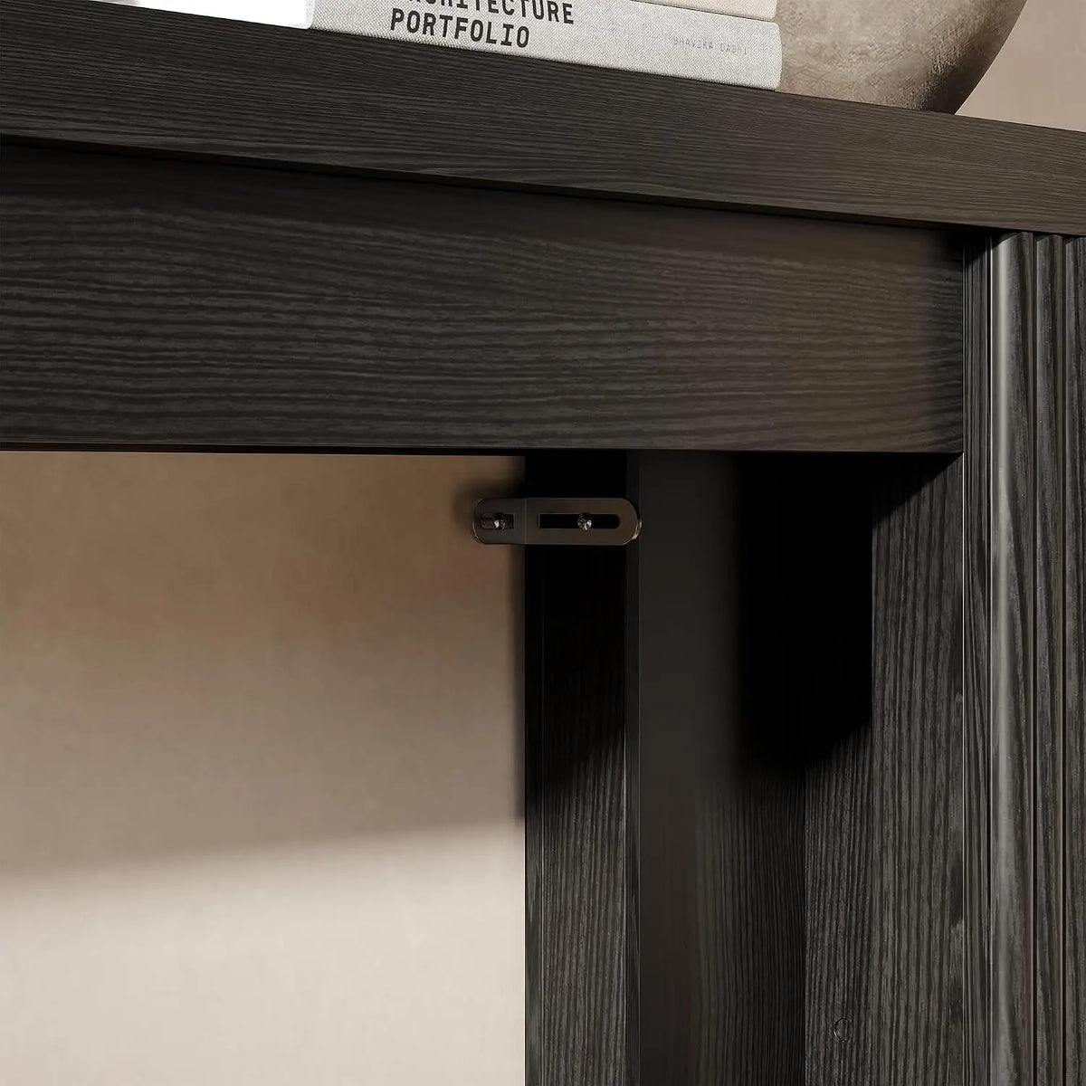 Fluted Wooden Console Table with 2 Storage, 71 Inch Rectangular Entryway Sofa Table for Living Room Hallway, Customized
