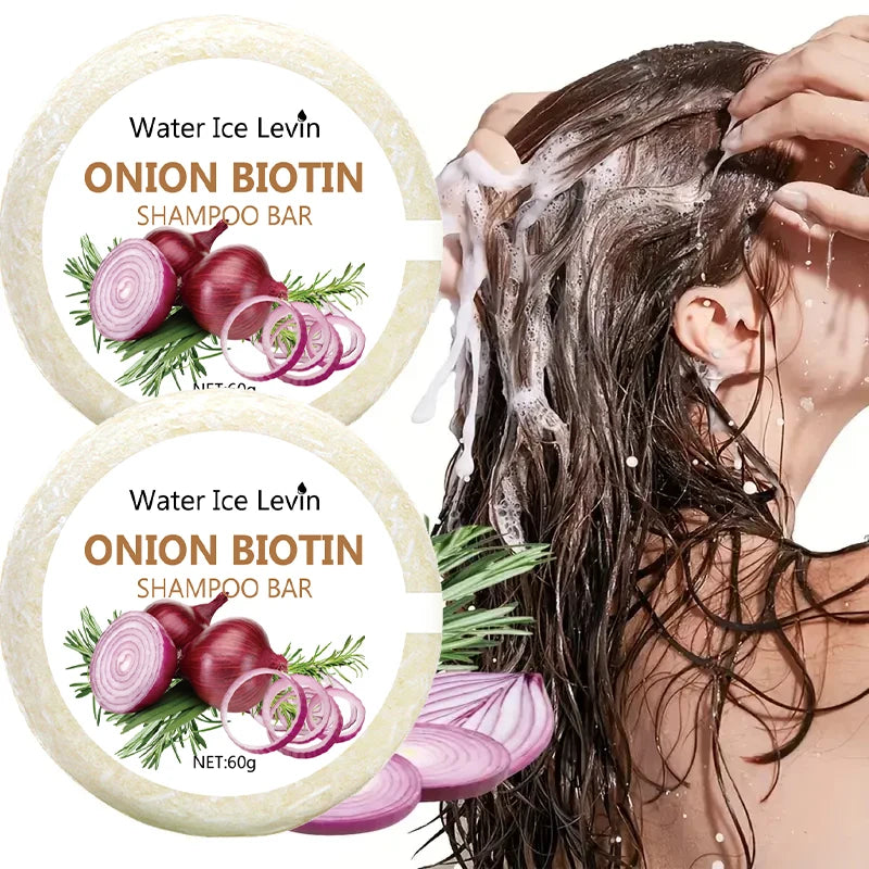 Water Ice Levin Onion & Biotin Shampoo Bar - 60g, Rosemary Extract