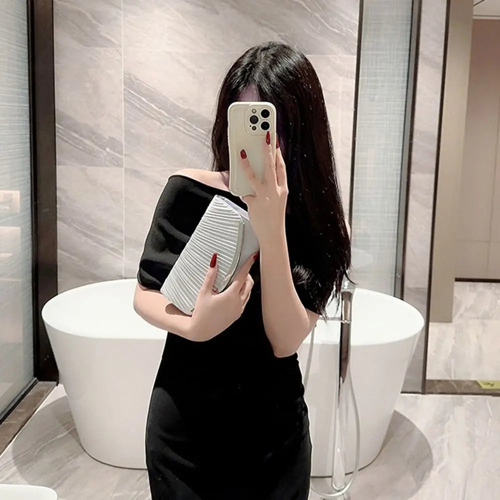 Elegant Glitter Evening Bags Chain Sequins Clutches Shoulder Bag Women Ladies