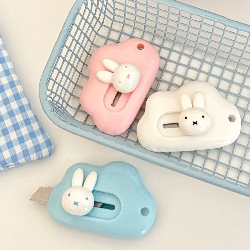 1/3 Pcs Cute Miffy Art Knife Cartoon Portable Student Paper Cuttings Small Knife Miffy Merchandise