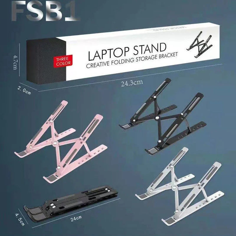 6‑Level Adjustable Laptop Stand - Foldable & Portable Design for 8‑14" Laptops & Tablets, Enhanced Ventilation & Heat Management