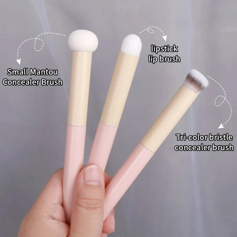 3Pcs Soft Mushroom Sponge Head Makeup Brushes,Concealer Brush Lipstick Lip Powder Puff ,Foundation Contour Cosmetic Tools