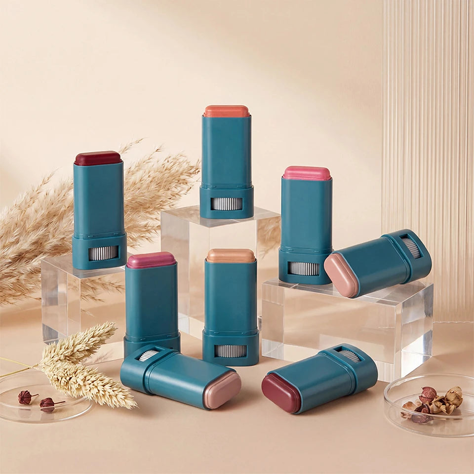 Sunscreen SPF 50 Blush Stick Long-Lasting Waterproof Tinted Blush for Glowing Cheeks Sun Protection & Natural Flush Face Makeup
