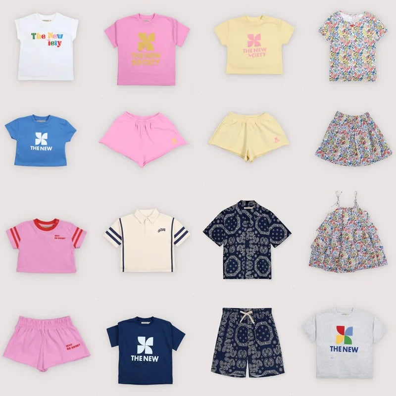 Kids Tee 26Ss Summer Short Sleeve Tns Baby Boy T-Shirts Printed Girls Dress Cotton Clothing