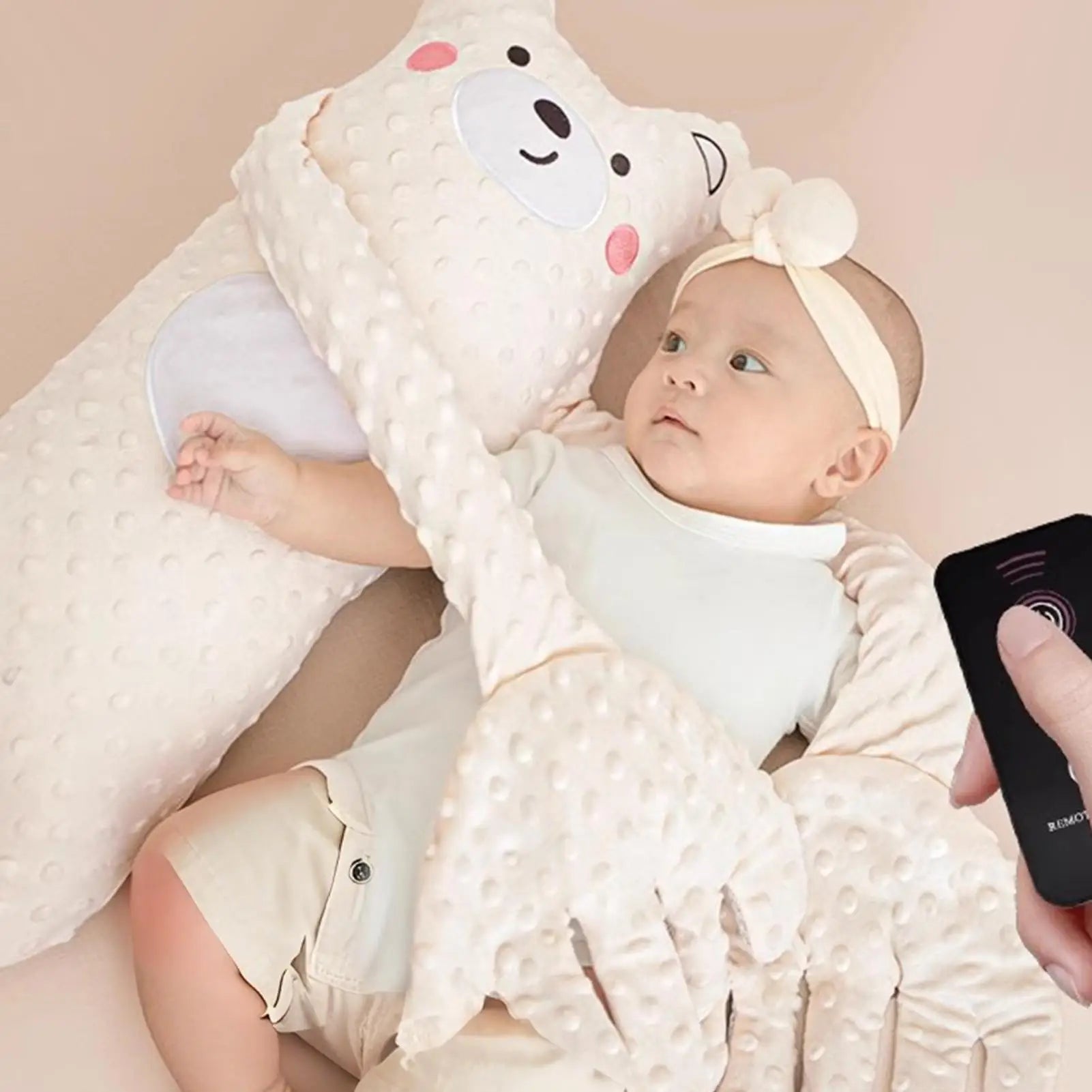 Patting Hand for Baby Sleep Patting Sleeping Pillow Baby Back Patter for Sleep Remote Control Animal Shape Nursery Decor Startle