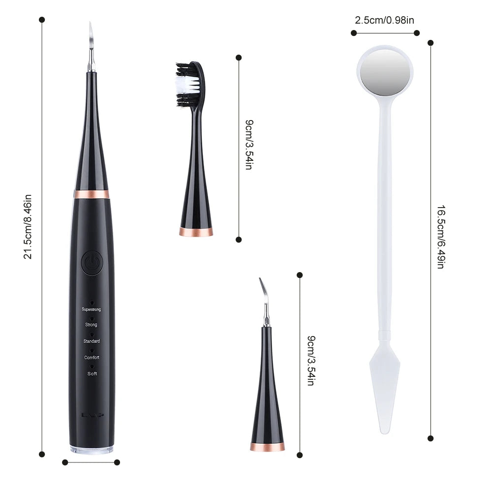Dental Scaler Ultrasonic Scaler Tooth Cleaner Dental Stone Removal Electric Sonic Plaque Remover for Teeth Stain Tartar