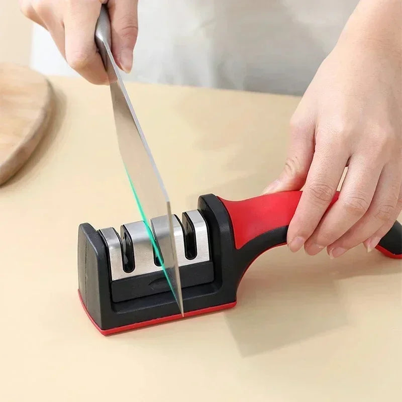 3-Stage Kitchen Knife Sharpener - Multi-Functional Sharpening Tool