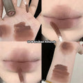 DIXI Mini Silver Tube Matte Lip Glaze — Velvet Finish, Skin-Enhancing, Versatile Low-Saturation Latte Shade