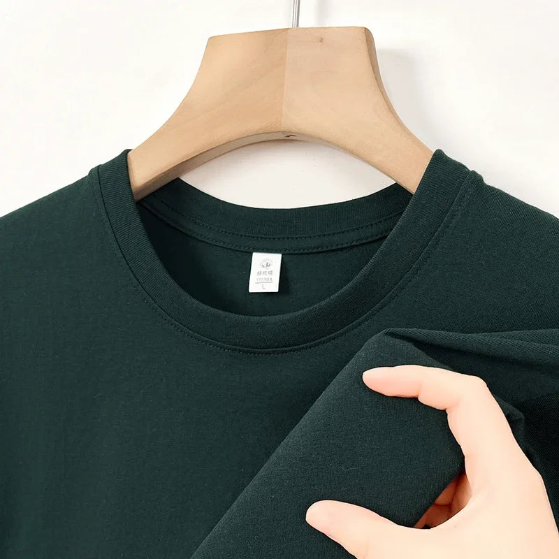 Men's Cotton Casual Short Sleeve T-Shirt - Breathable O-Neck Tee