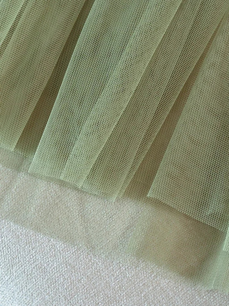Sweety Nice In Dresses Summer Pleated Long Skirts Girl Elastic Waist Fairy Tiered Skirt Women Solid Color Elegant Women's Skirts