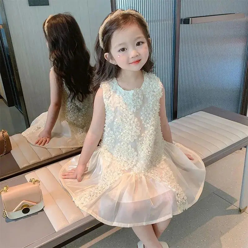 Girls' Sleeveless Princess Tank Dress | Korean Style Summer Dress