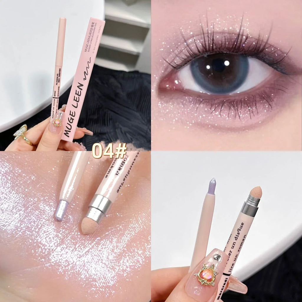 Double-end Lying Silkworm Eyeliner Pencil Diamond Glitter Matte Aegyosal Pen Brightening Cream Eyeshadow Highligher Makeup