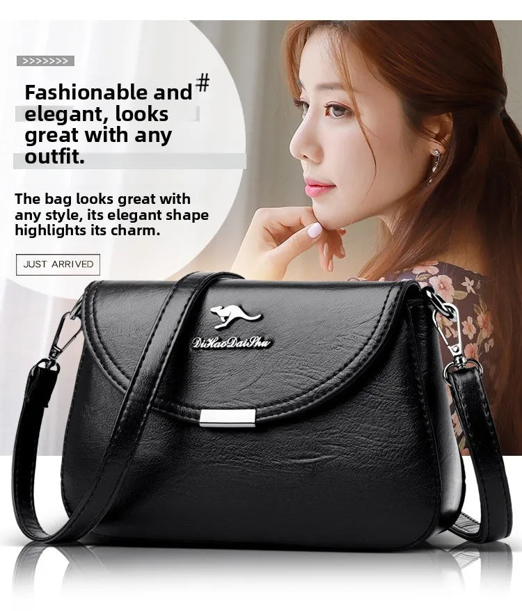 Soft Leather Crossbody Bag Large Capacity Fashionable Women's Shoulder Bag for Middle-Aged Mothers Hot Sale Of The Season New...