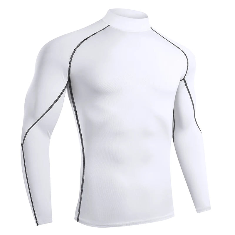 Men's Long Sleeve Compression Shirt Quick Dry Fitness Running Top