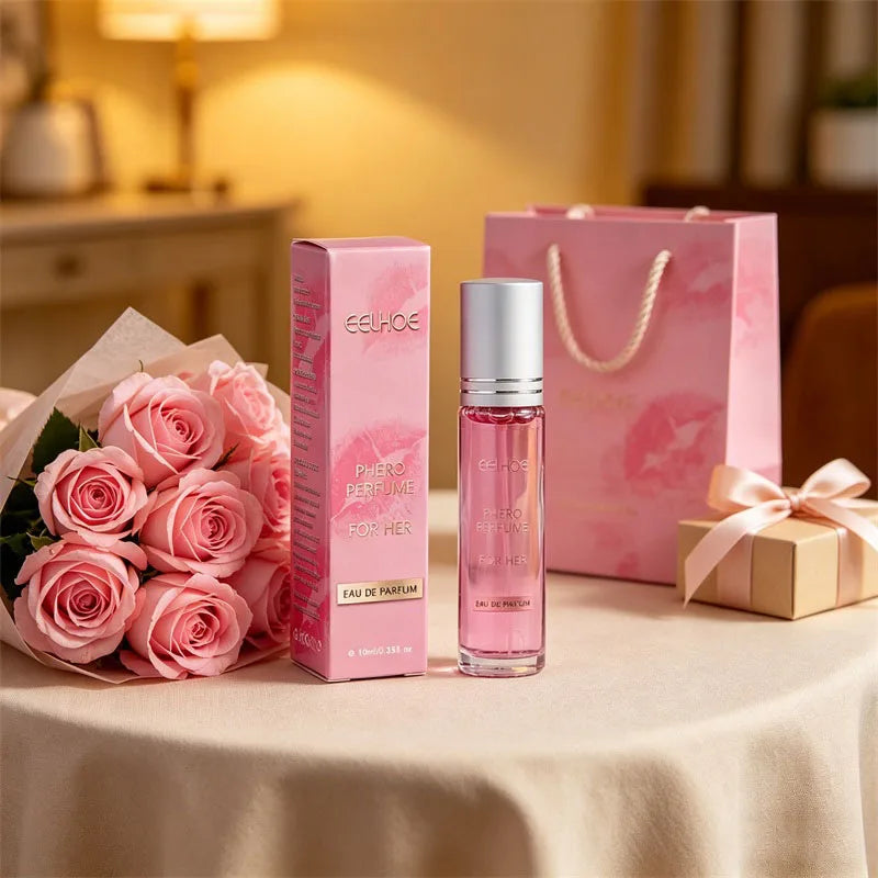 EELHOE 10ml Pink Rollerball Phero Fragrance Long Lasting Scent Portable Body Dating Essential For Man Women