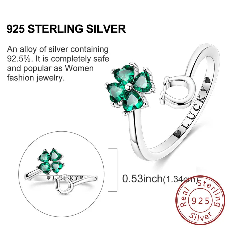 Rings Original 925 Sterling Silver Rings Bow Heart Sun Moon Star Zircon Rings For Women'S Jewelry Birthday Anniversary Gifts