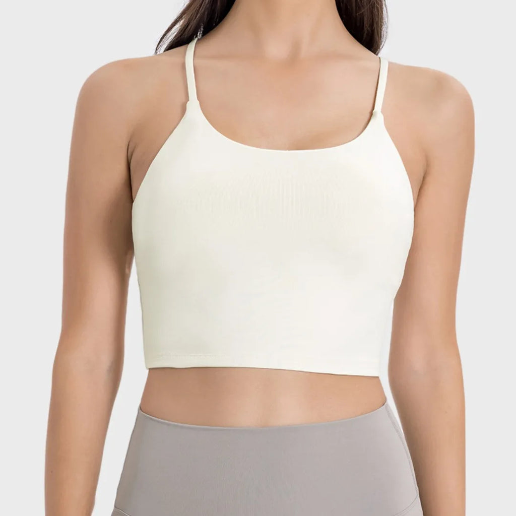 Solid Color Women Sports Bra Comprehensive Training Shockproof Halter Soft Sports Fitness Top Gym Yoga Chest Pad Comprehensive