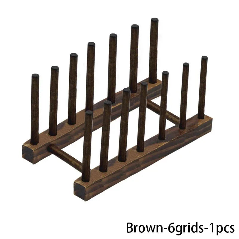 Organizador de almacenamiento de cocina, escurridor de vajilla multifuncional, estante de secado de platos de madera, accesorios de cocina