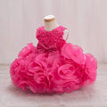 HETISO Girl Flower Dress Tutu Mesh Children's Wedding Ball Gowns Baby Suitable Sleeveless Party Wear
