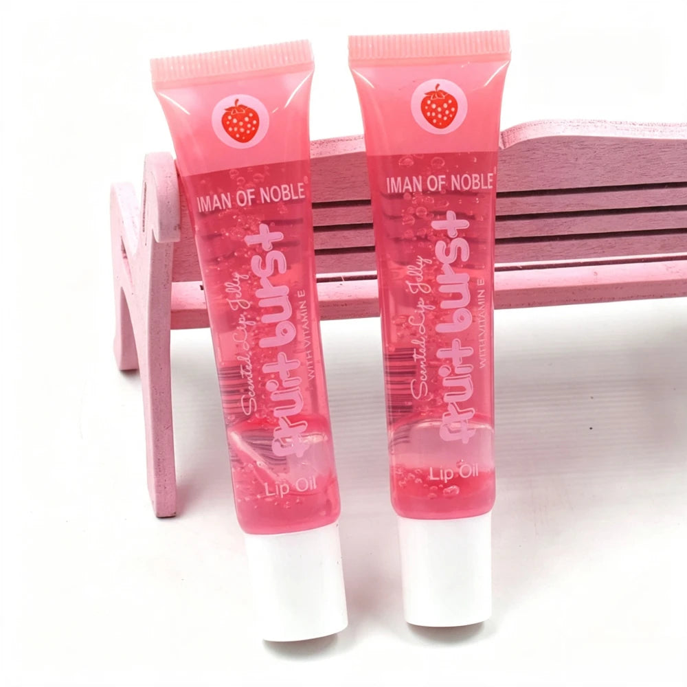 6Pcs Fruit Flavor Lip Oil Set - Moisturizing Plumping Lip Gloss