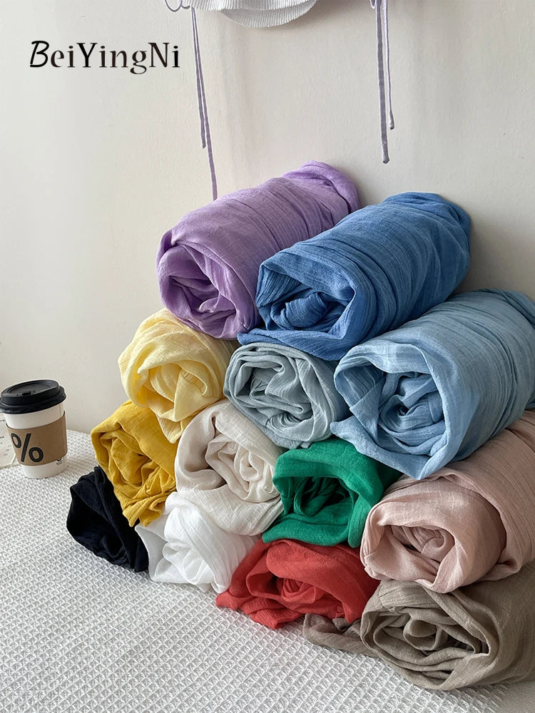 Beiyingni 2025 Summer French Women's Linen Cotton Maxi Skirts Casual Vintage Sashes Korean Long Cake Skirt Female Boho Vacation