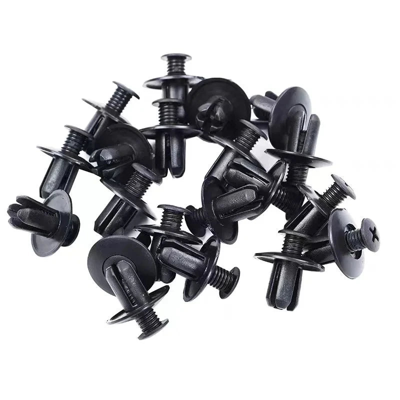 20-100pcs Plastic Rivets Fasteners Screw 8mm Car Bumper Fender Trim Panel Retainer Fasteners Clips Car Accessories