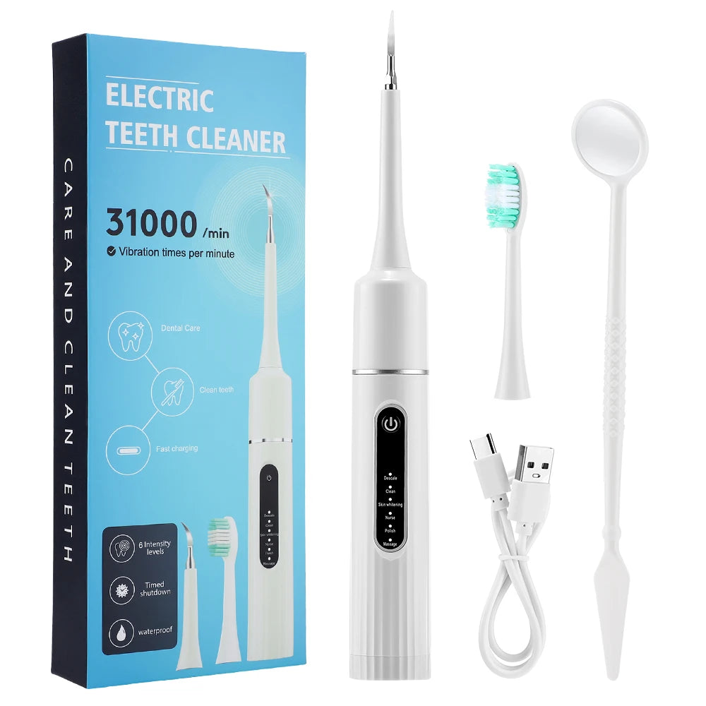 Electric Toothbrush Sonic Dental Teeth Whitening Kit Tooth Whitener Calculus Tartar Remover Tools Cleaner Stain Oral Care