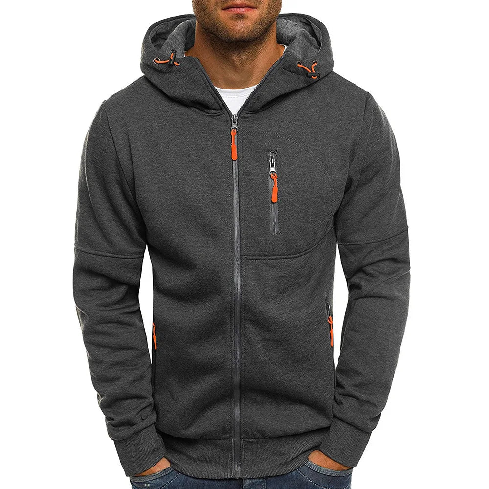MRMT Men's Jacquard Fleece Hoodie - Zippered Casual Pullover