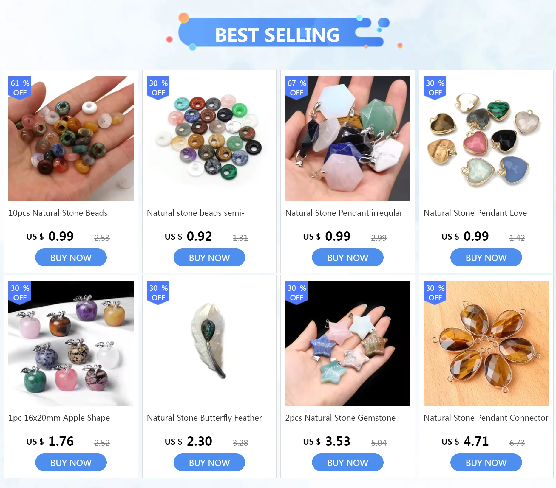 Natural Stone Pendant Water Drop Shape Faceted Mix Color Exquisite Charms For Jewelry Making DIY Bracelet Necklace Accessories
