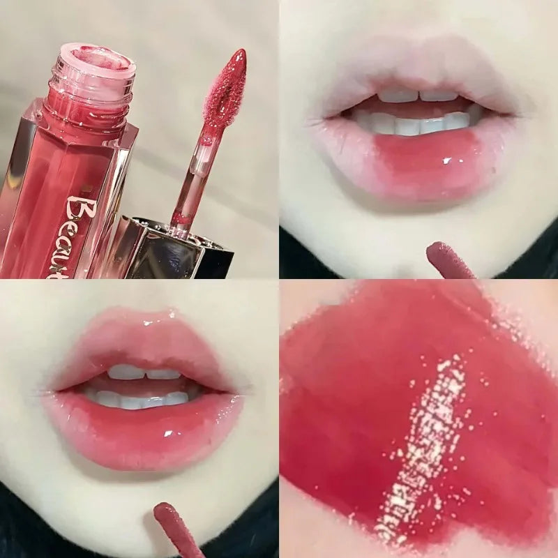 Ice Transparent Brown Lip Gloss - Moisturizing Mirror Finish 2.5g