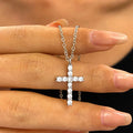 Punk Cross Pendant Gothic Imitation Pearls Necklace For Man Woman Y2K Choker Hiphop Star Trend Jewelry Premium Clavicle Chain