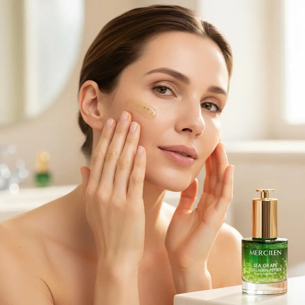 Sea Grape Collagen Peptide Double Essence Oil 30ml Facial Care Tightening Moisturizing Face Serum Korean Skin Care
