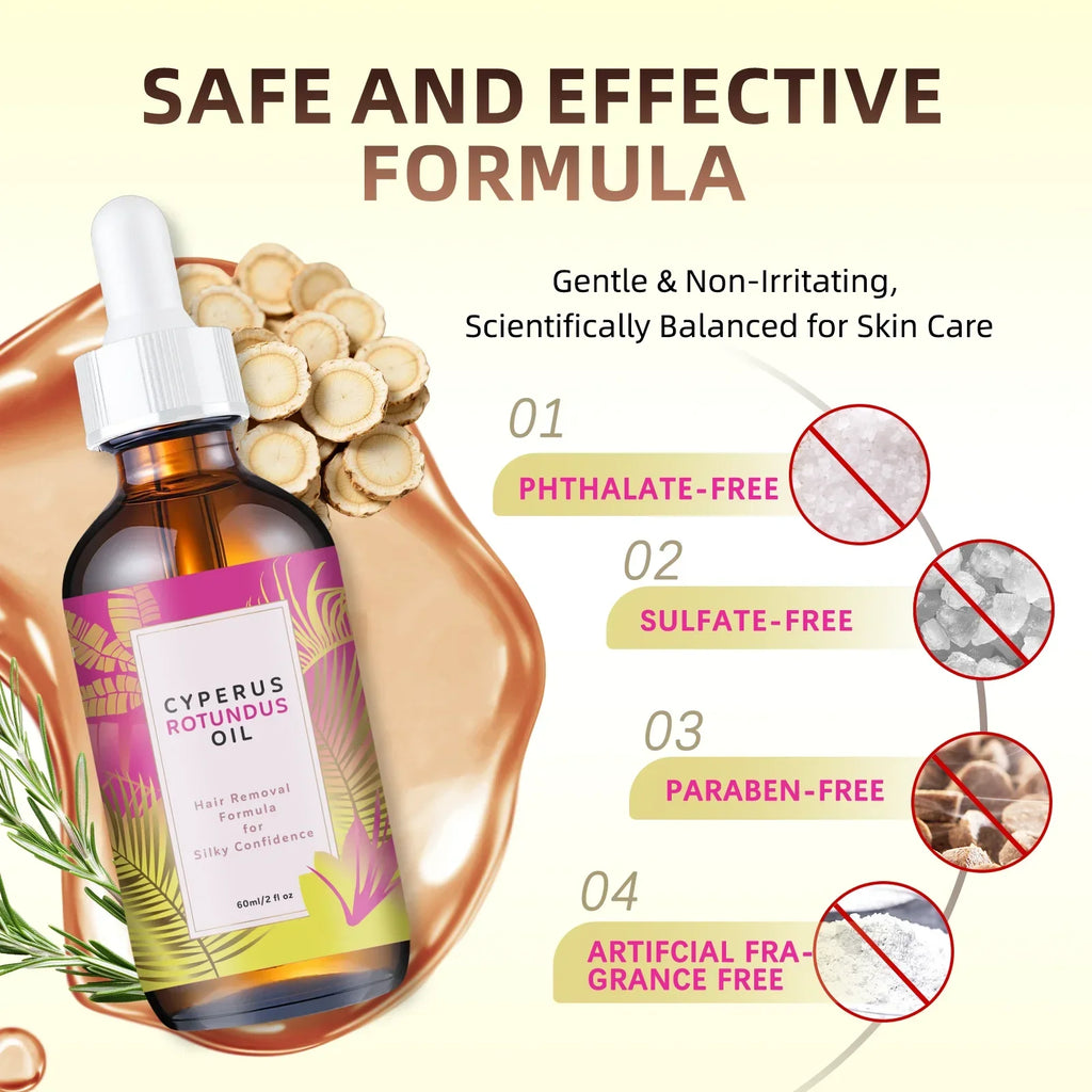 Natural Hair Reduction Body Oil 60ml – Plant-Based Jojoba + Almond, Smooths Skin, Tames Hair & Provides All-Day Nourishment