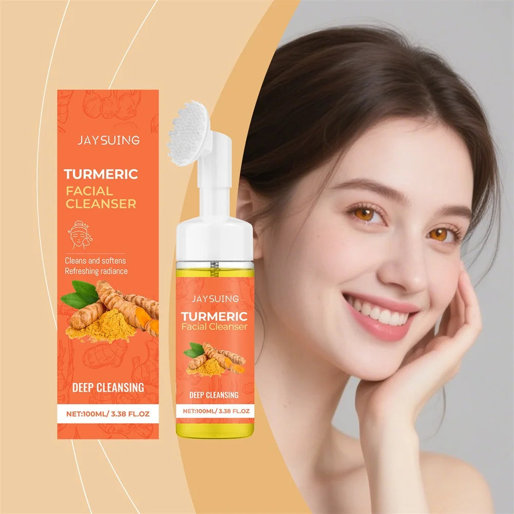 Turmeric Facial Cleanser Mousse 100ml - Deep Pore Foaming Face Wash