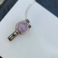 Vintage Exquisite Purple Glass Bead Pendant Necklace Simple Daily Wedding Outfit Charming and Elegant Accessories Birthday Gift