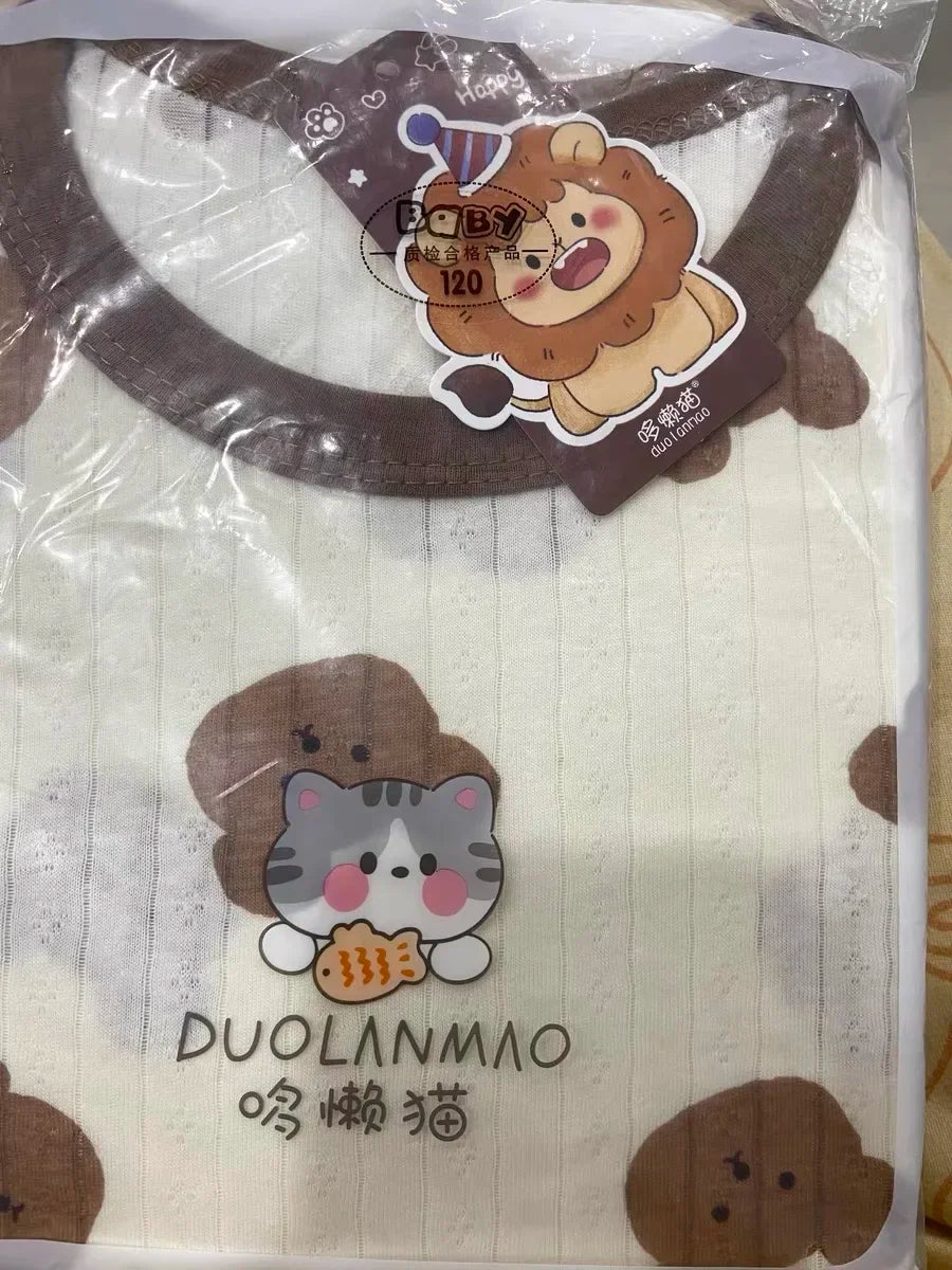 Baby Boy pajamas Children Loungewear Long Sleeve Pajamas Cute Deisgn Lightweight and Comfortable Fabric Sleepwear Outfit